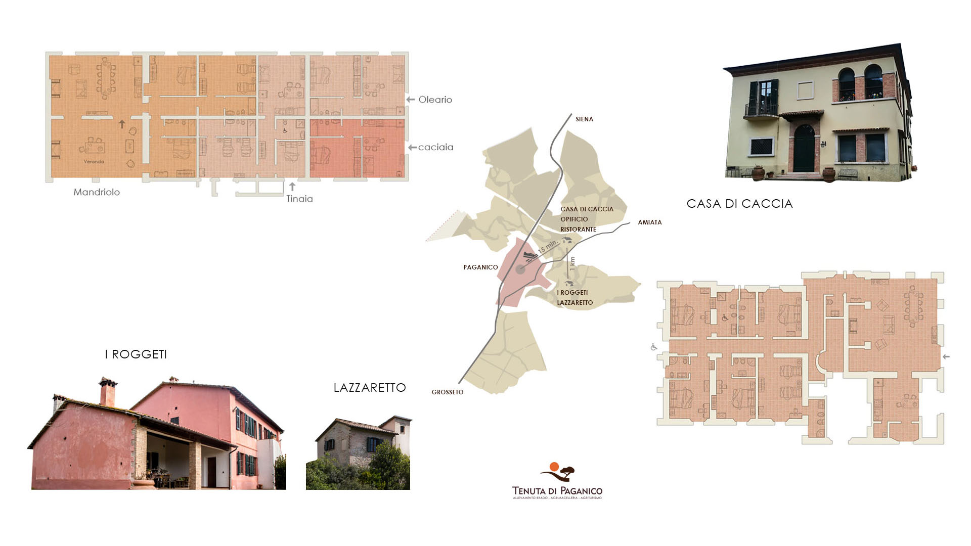 agriturismo i roggeti - Tenuta d Paganico - planimetria